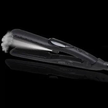 

Electric Steam Hair Straightener With Digital Temperature Flat Iron Professional Straightening Irons