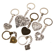 Big Hollow Carved Heart Key Chain Double Sided Heart For Diy Handmade Gifts Charm Heart Pendant heart