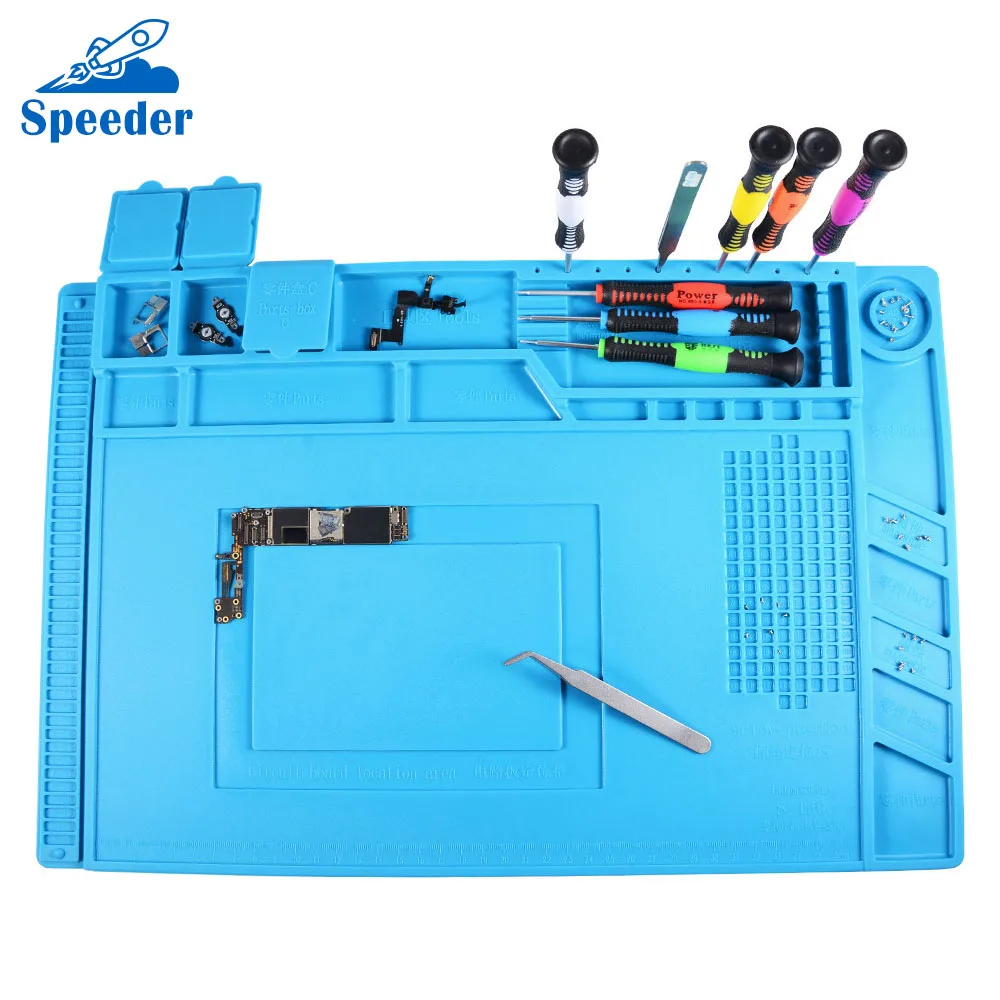S-150 Maintenance Platform Heat-Resistant Repair Insulation Pad Silicone Mats with Screws Position Repairs Tools Repairs Kits