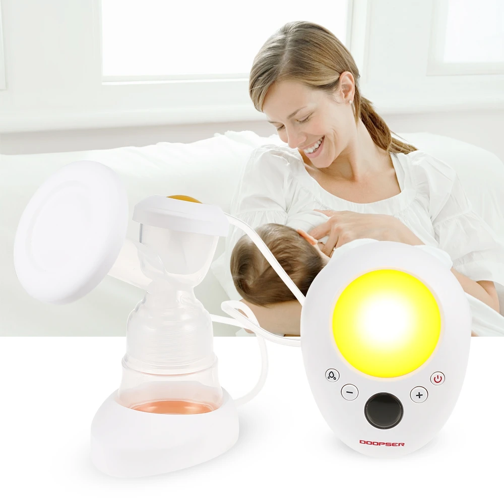 

2018 Intelligent Electric Breast Pump Dual Mode Baby Breast Feeding Powerful Nipple Suction With Temperature Monitoring Bottle