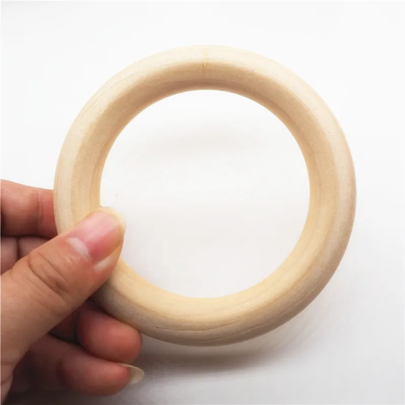 Chenkai 10 шт. 100 мм 4 ''Детские деревянный Прорезыватель кольцо природа деревянный прорезывания зубов младенческой соска для купания манекен жевательные сенсорные см игрушка