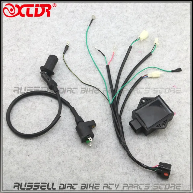 8 Pin CDI Unit Plug Kick Start Wiring Wire Harness Loom