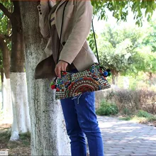 Новейший национальный тренд Этнические женские вышитые сумки ручной работы с двусторонней вышивкой сумка через плечо сумки