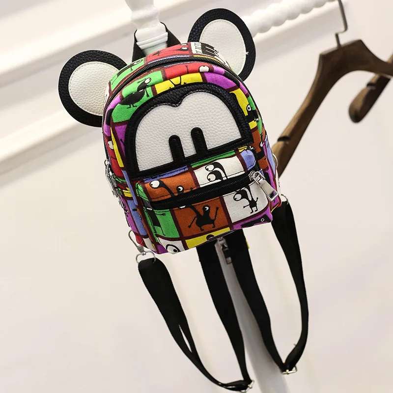 

Cute Cute Cartoon Mouse Printing Backpack Canvas Backpacks For Teenage Girls College Style Casual Backpack Mochilas