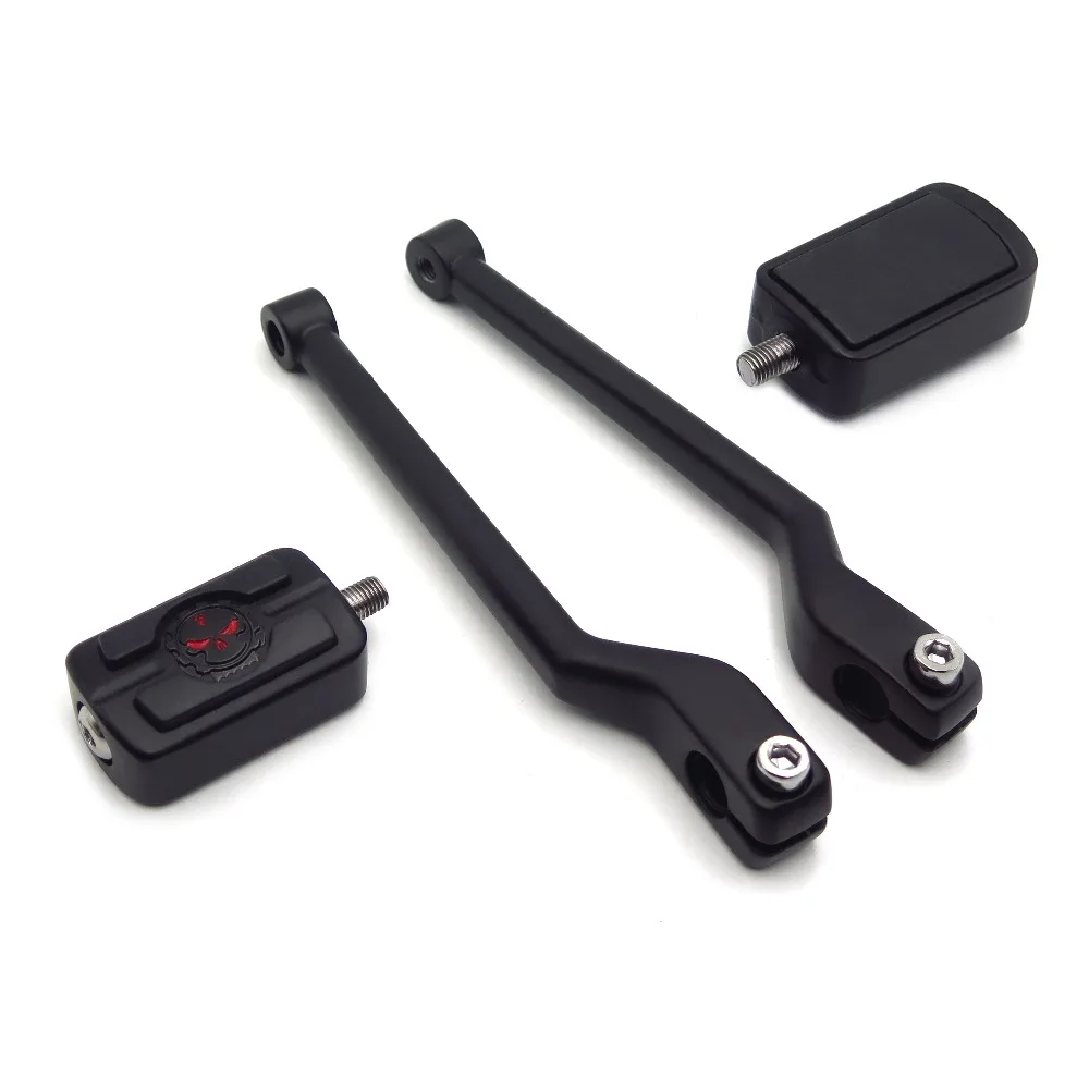 Aftermarket Мотоцикл Матовый Черный 2 шт заготовка стиль каблук/носок рычаг переключения передач рычаг переключения ног с Skul