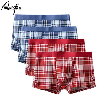 

4Pcs/lot Hot Sale Brand Quality Fashion Sexy Cotton Men's Boxer Shorts Man Underwear Men Underpant Male Large Size Clothes Fat
