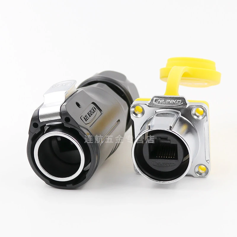 

Waterproof Connector IP68 Electrical Plug Waterproof Connectors Air Plug Connector Cable Plug Socket LP24-RJ45
