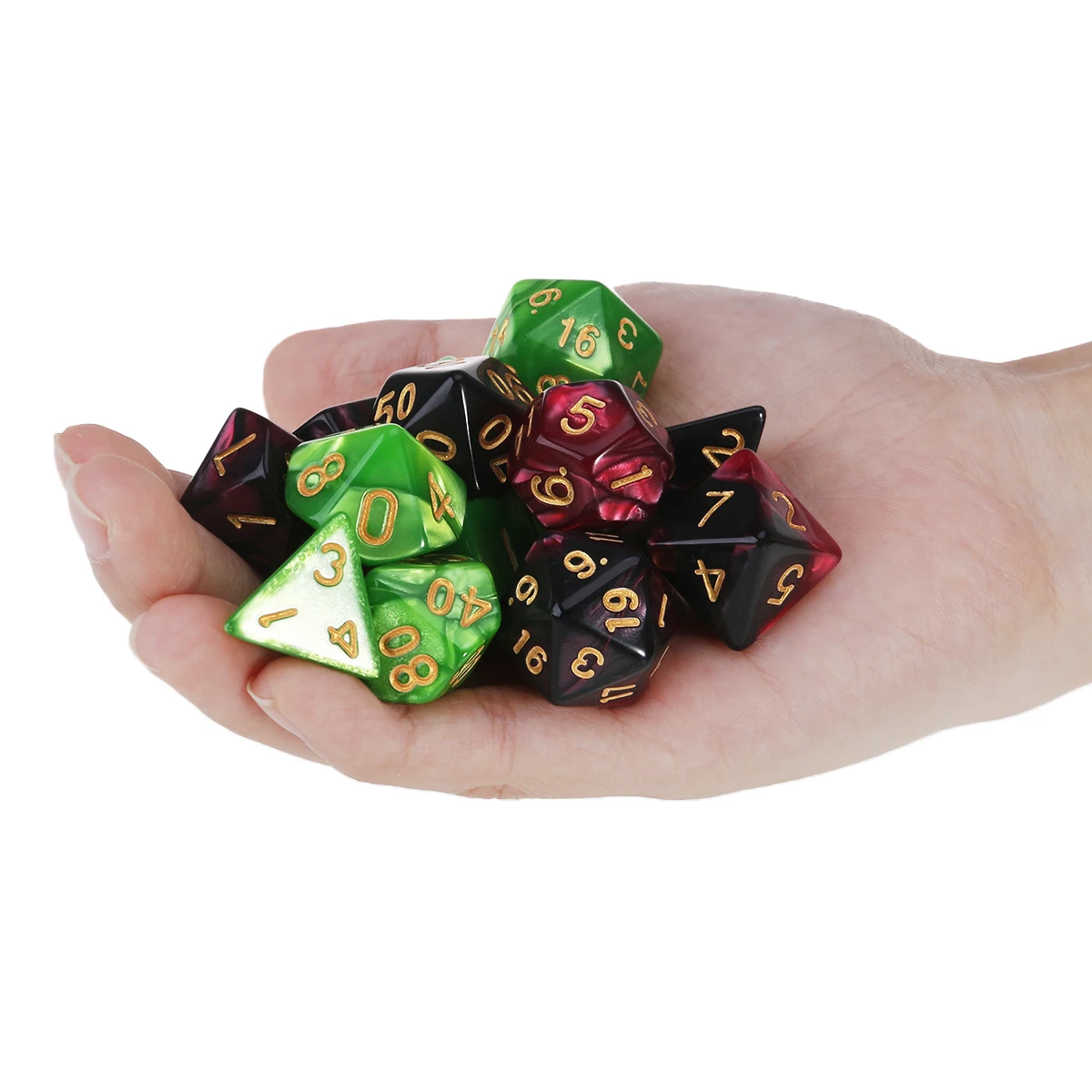 PBPBOX 42pcs Polyhedral Dice for Dungeons and Dragon Board Game Dice with Number Game Playing Dices (6 sets * 7 dices) PBPBOX 42pcs Polyhedral Dice for Dungeons and Dragon Board Game Dice with Number Game Playing Dices (6 sets * 7 dices)