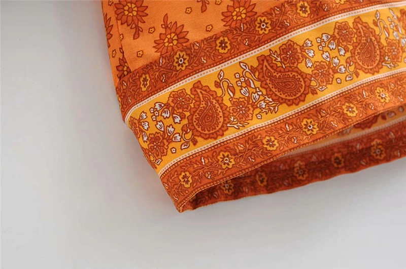 Boho шикарные летние женские цветочные печати пояса Boho комбинезоны дамы V образным вырезом с длинным рукавом кисточкой пляжные Комбинезоны Боди Топы