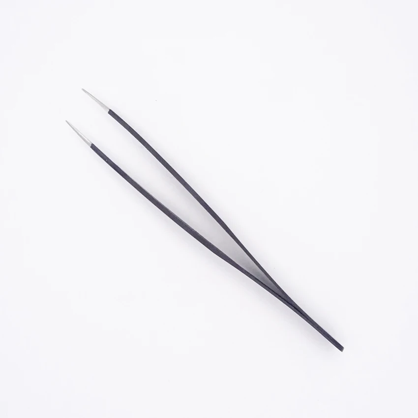 HRC40 Degrees Multifunction anti-static Antimagnetic sharp point Stainless Steel Tweezers ESD-10 for Repairing Tools