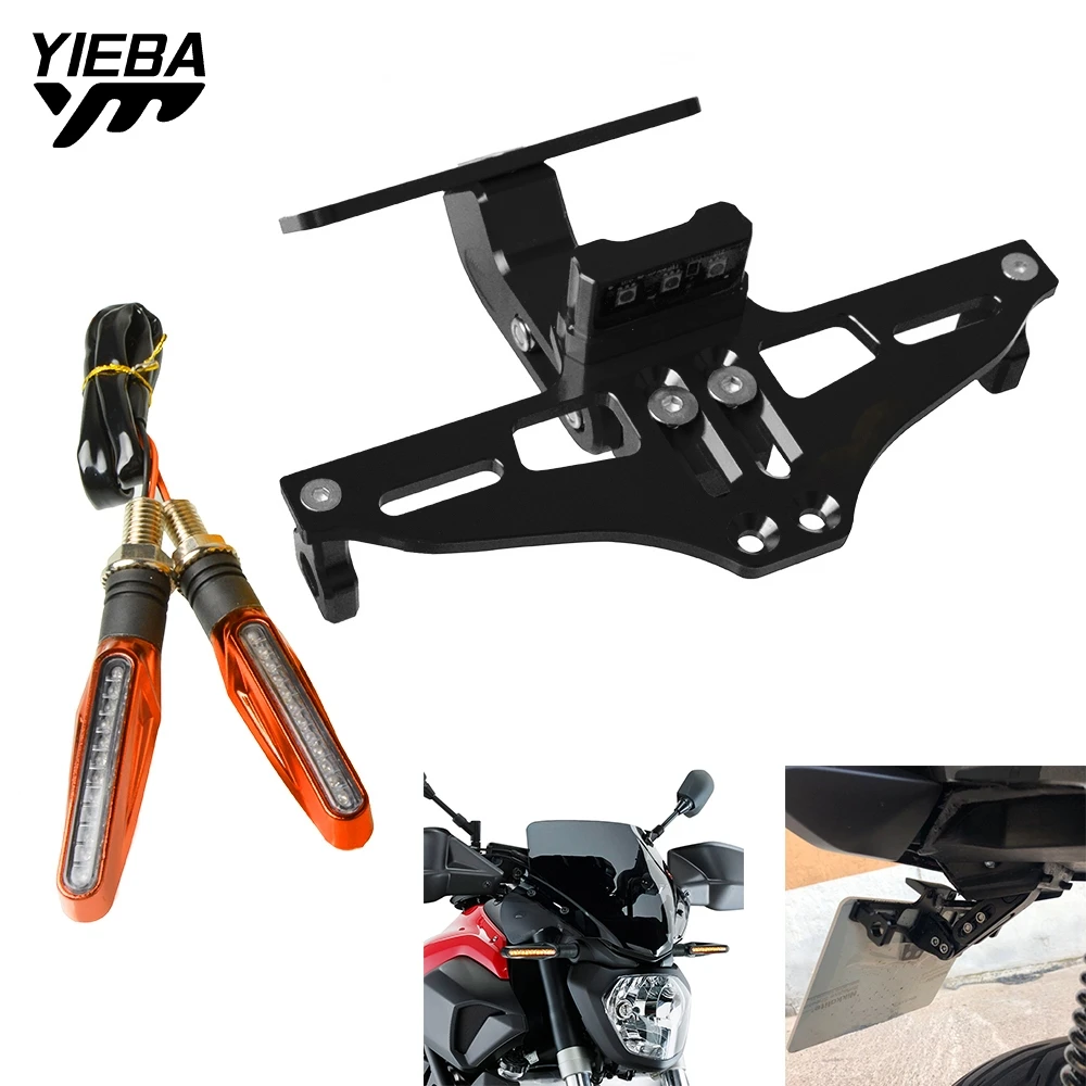 

FOR HONDA CB599 CB600F HORNET DUCATI 620 MONSTER 620 MTS BMW K1200R SPORT Universal CNC Motorcycle License Plate Bracket Holder