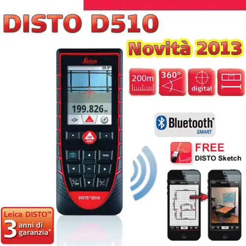 

Distanziometro laser Disto D510-FATTURABILE-Telecamera + Bluetooth