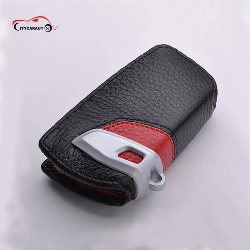 

Genuine Leather key fob cover case wallet for BMW M1 M2 M3 F05 F10 F20 F30 335 328 535 650 740 remote holder protect accessories
