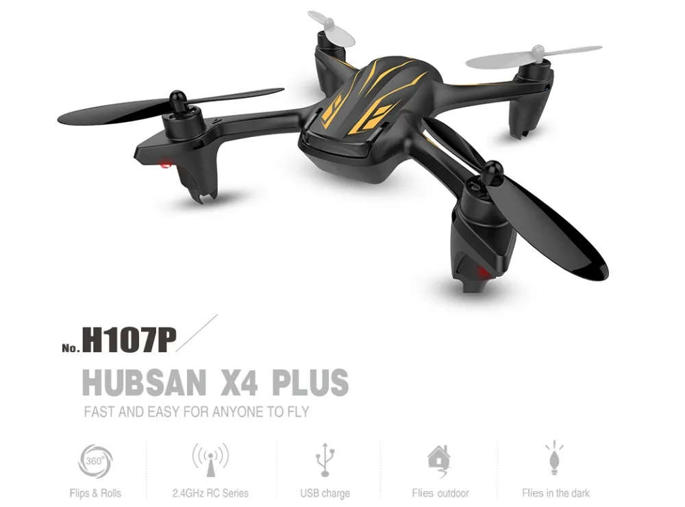 F16920 Hubsan X4 Plus H107P 4CH с светодиодный RTF 2,4 GHz режим высоты RC Квадрокоптер