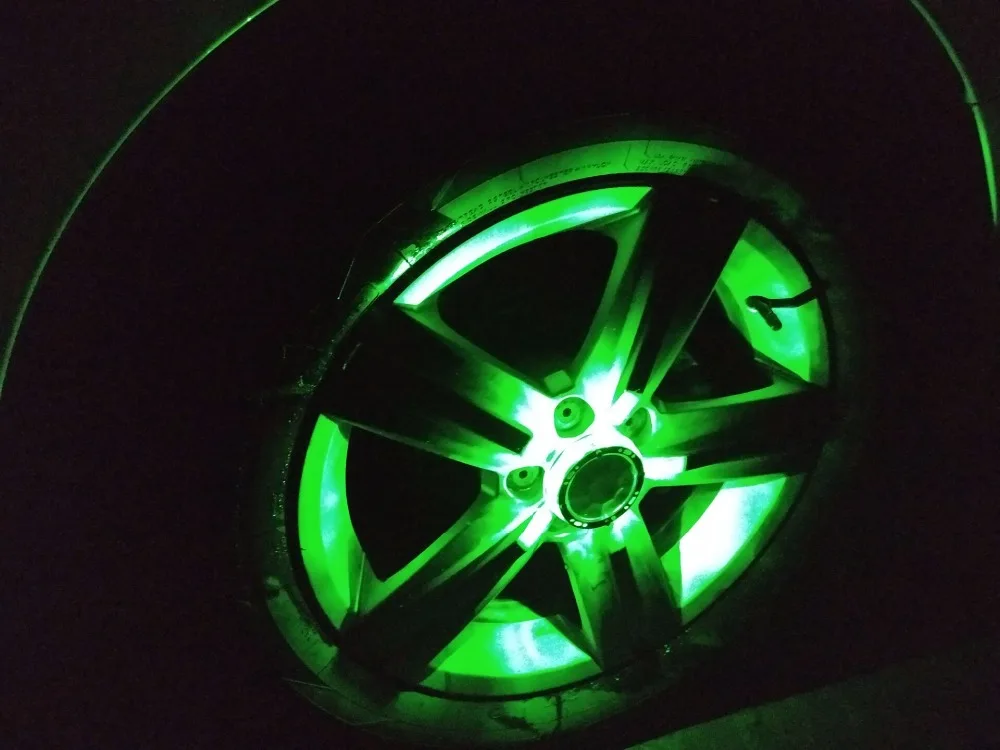 Дистанционный 8 Светодиодный светильник на солнечной батарее RGB светодиодный светильник для автомобиля, переоборудование ступицы колеса, колпачок обода, классное украшение, красочное для 45-75 мм