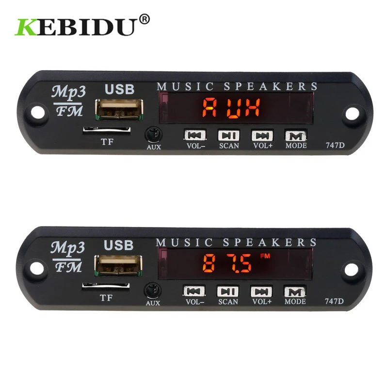 Плата Mp3 декодера 5 в 12 В плата MP3 дистанционный модуль USB AUX 3 мм TF FM радио аудио mp3