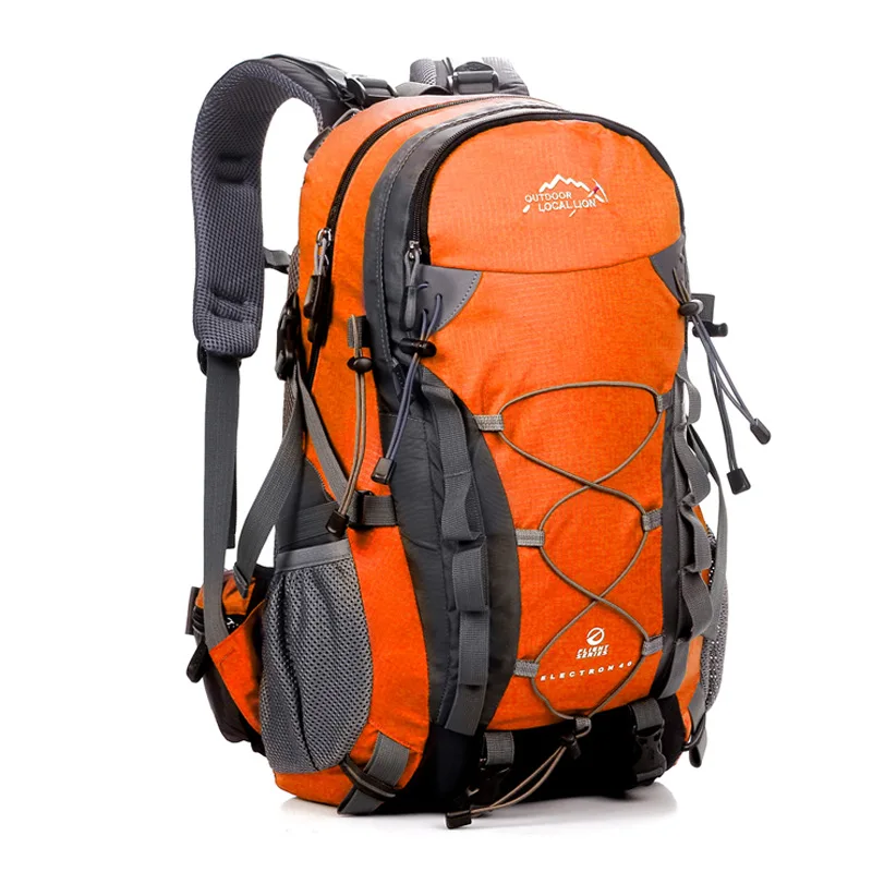 Унисекс, 40 л, женские рюкзаки для путешествий, много цветов, двойная сумка на плечо, полиэстер, мужской рюкзак, Одноцветный, 443 - Цвет: orange