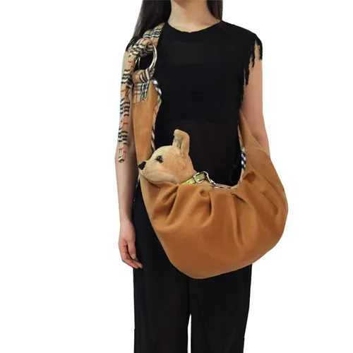 Регулируемый для собаки Soft Carrier Рюкзак с повязкой кенгуру двусторонняя сумка для чихуахуа маленькая собака Cat - Цвет: Khaki