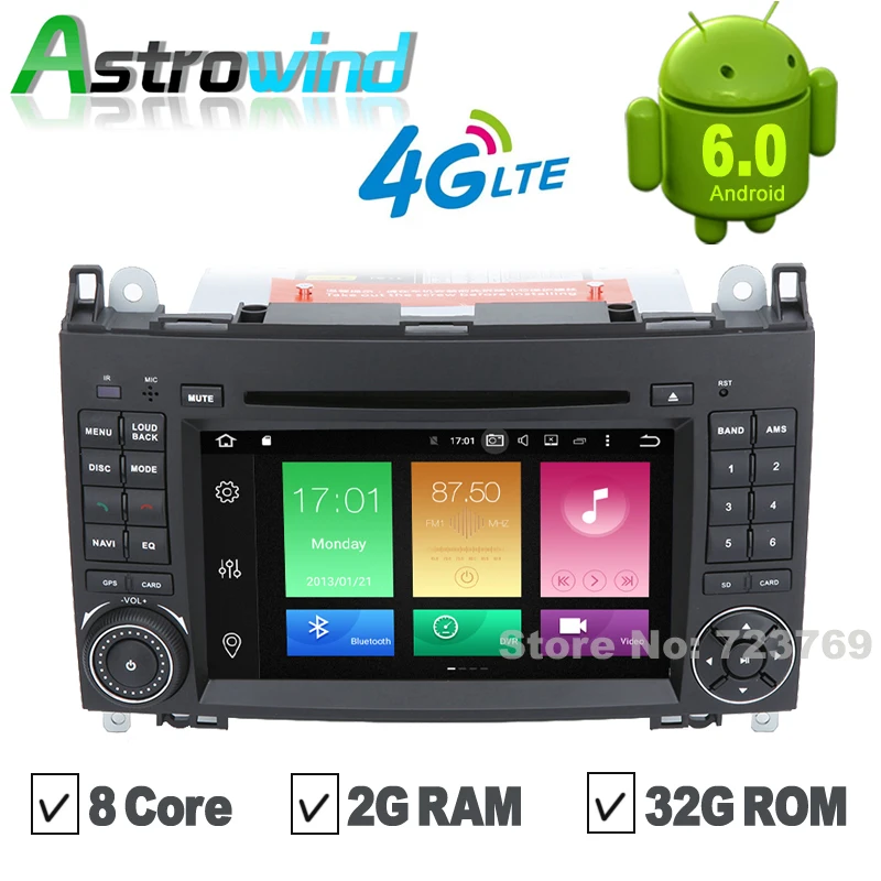 Cheap Android 6.0 System Car DVD Player GPS Navigation Stereo Media Auto Radio for Mercedes-Benz A Class W169 Viano Vito Sprinter W906 30
