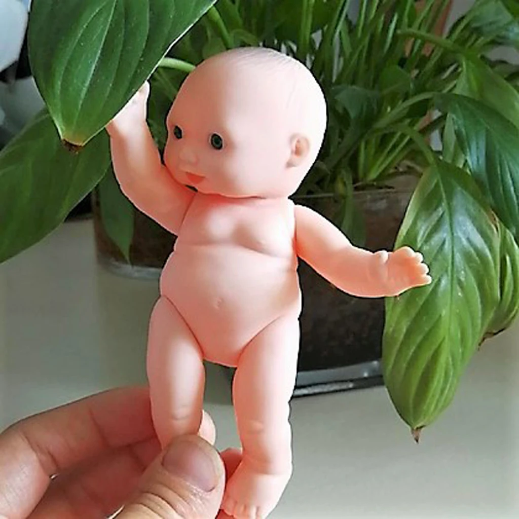 11cm Realistic Vinyl Baby Doll Lifelike Newborn Girl Doll Simulation Soft Child Baby Doll Toys Simulation Dolls 
