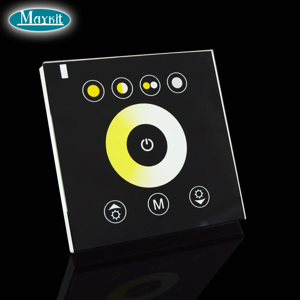 Maykit Цвет Температура сенсорный контроллер Светодиодный переключатель контроллер 12A 2CH для diy-отель Office для дома неоновые огни 12 заданной