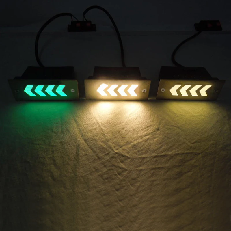 Sinal de Luz Indicação da Seta da Escada de Aço Inoxidável à Prova ao ar Livre Lâmpadas Subterrâneas Led d' Água Ip65 Jardim 3 w - 5 4 High Quality Luzes e Iluminação