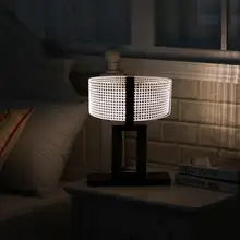 Креативный цилиндрический 3D ночной Светильник СВЕТОДИОДНЫЙ деревянный художественный акриловый Настольный светильник EU/US штекер спальня детская комната украшение дома светильник ing