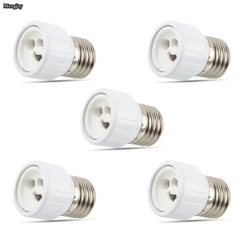 5x e27 para gu10, material à prova de fogo, conversores, adaptador de