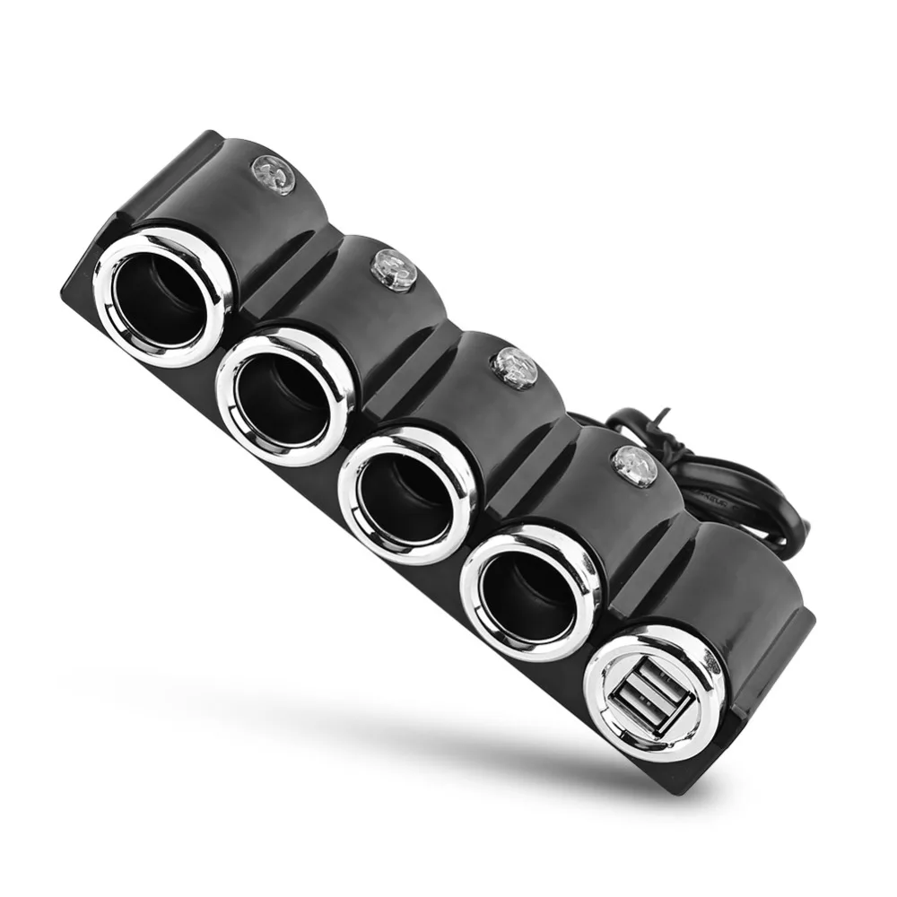 DC 12 V/24 V USB 4 Way мульти разъем авто разветвитель автомобильного прикуривателя USB адаптер питания зарядное устройство с переключателем зарядное устройство для iPhone