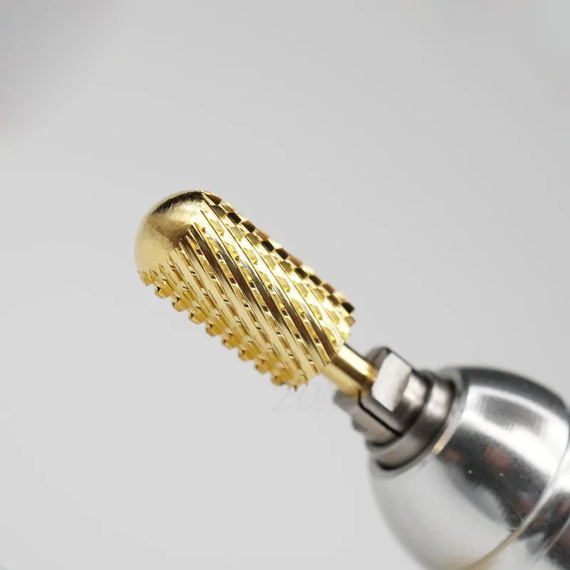 

1 x Carbide Nail Drill Bit Smooth Top Rotary File Manicure Pedicure size 3/32 Shank Nail Art Machine Tools (Extra Coarse Gold)