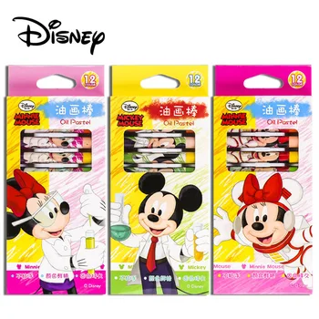 

Cartoon Mickey Mouse 12 colors Crayons disney Minnie Oil pastel art supplies for kids painting set for kids gift