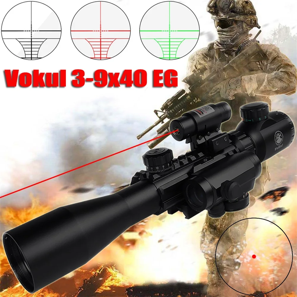 

High Definition Anti-Seismic Sight Infrared Sight red dot Night Vision red laser rifle scop 3-9x40 riflescope hunting optics