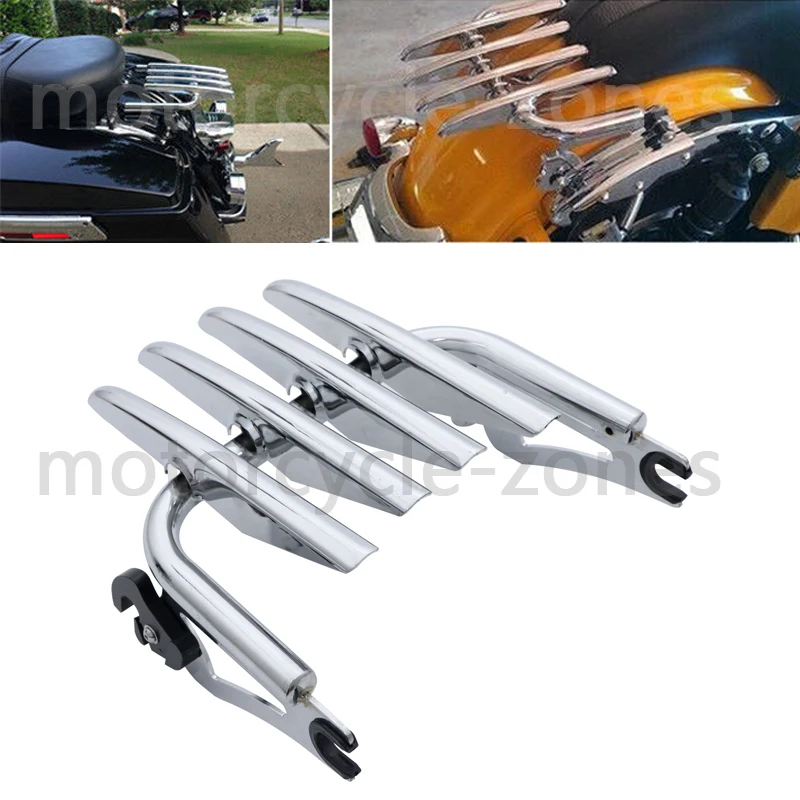 

Motorcycle Detachable Stealth Luggage Rack For Harley Touring FLHR FLTR CVO Electra Street Glide Road King 2009-2017 Chrome