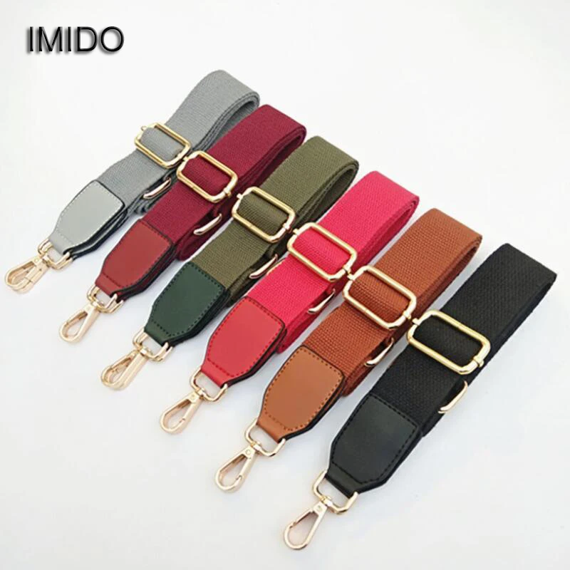 IMIDO широкий холст Замена наплечных ремней для сумок ремень ручки для женская дизайнерская сумка сумки аксессуары части DIY STP128