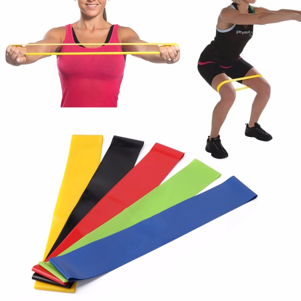 Buy Set of 5 Latex Resistance Loop Exercise Yoga Bands