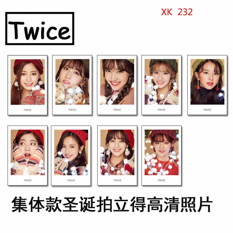 Рождественская мини-карта TWICE Polaroid с домашней подписью | Украшения и аксессуары