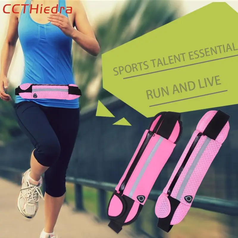 CCTHiedra Sport Running Waist Belt Pack Phone Cases Armband For iPhone X 8 7 6 6s 5 Plus 4.0-6.0''Universal Mobile Phone Bag