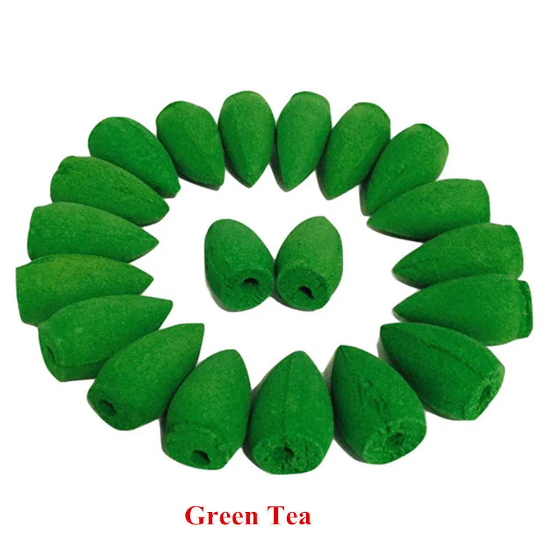 40PcsBox Chinese Backflow Incense Cones Natural Aroma Wormwood Agarwood Reflux Incense for Tea House Meditation (2)