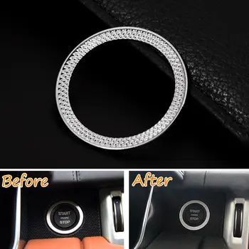 

ABS Engine Start Stop Ignition Switch Cover Ring Trim Decoration For Land Rover Range Rover Sport 2014-2016 Car Styling