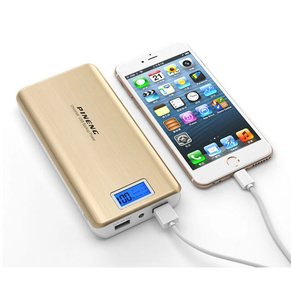 Genuine Pineng PN999 Power Bank 20000mAh Dual USB LED Flashlight Powerbank Bateria External Battery Charger 5V Portable Charger