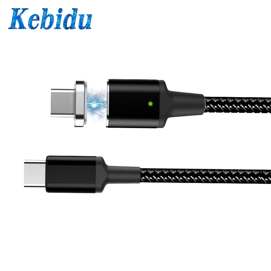 Kebidu 1.8m 5A Quick Charge Cable Type C to Type C Detachable Converter USB C Data PD