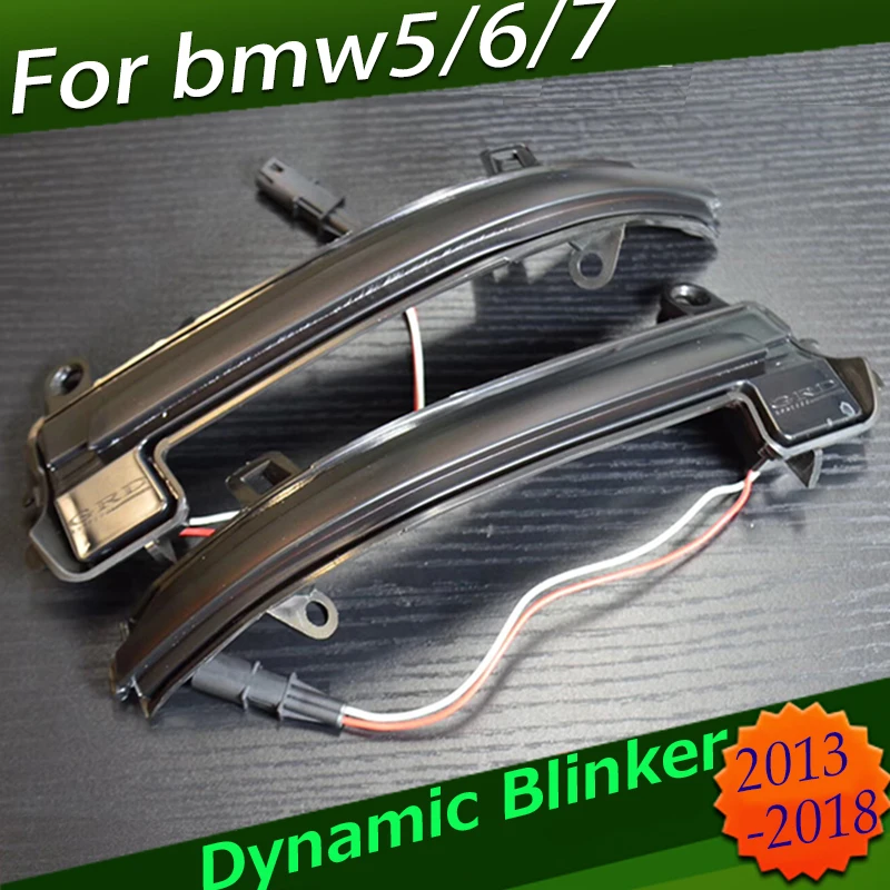 

For B MW 5 6 7 Series Dynamic Turn Signal LED Rearview Mirror Blinker Lamp F07 F10 F11 F18 BM W Flash water signal light