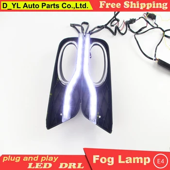 

Car Styling Daytime Running Lights for civicr LED DRL 2011-2013 civic LED Fog Light Front Lamp with Yellow turn lights.