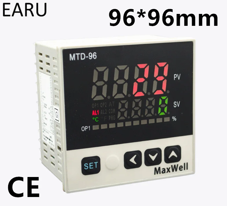 96*96 мм Цифровой Температура Управление Лер Управление AC85-265V Мощность термопары Universial K J PT100 Вход ССР + реле /4-20ma Выход