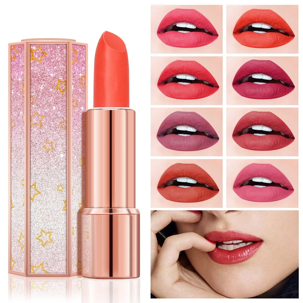 

Lipstick Long Lasting Moisturizing Waterproof Matte Makeup Cosmetic for Women QS888