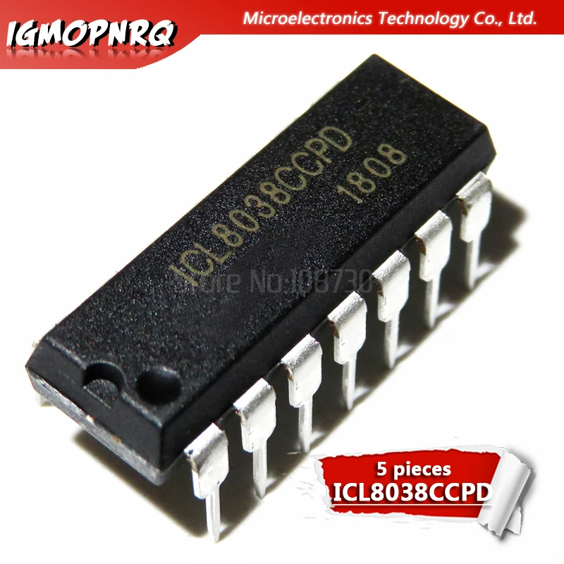 5PCS ICL8038CCPD DIP14 ICL8038 DIP Precision Waveform Generator/Voltage