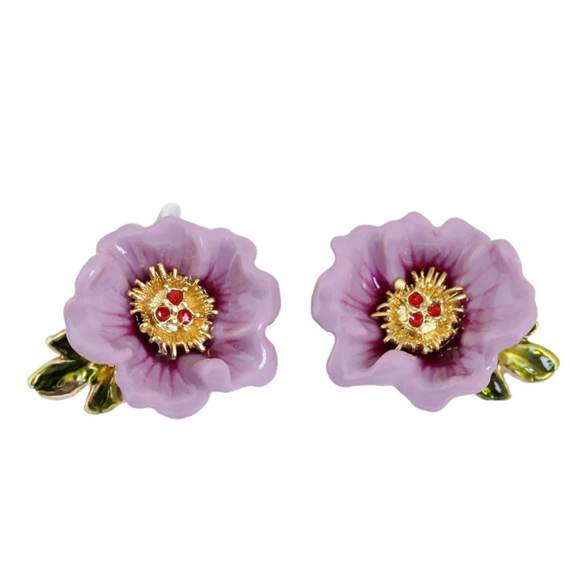 

Juicy Grape Purple Flower Stud Earring 2019 Ohrringe Pendiente Mujer Moda Jewellery Fashion Joyas Jewelry Charms Sieraden