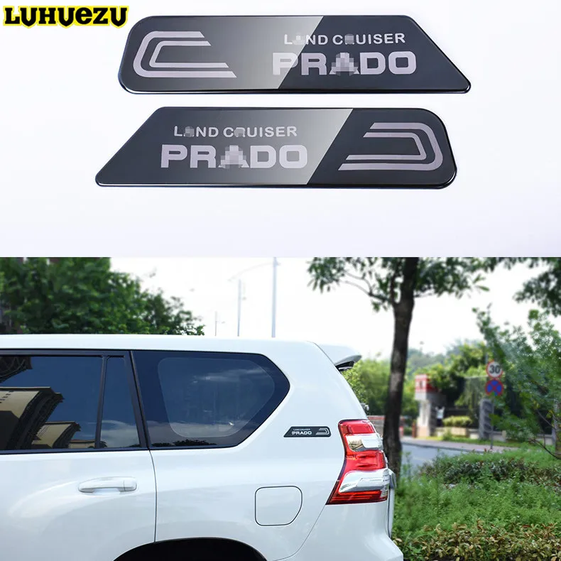 Luhuezu Спортивные знаки буквы эмблема боковые знаки для Toyota Land Cruiser Prado FJ150 LC120 аксессуары 2003 - Цвет: Steel black