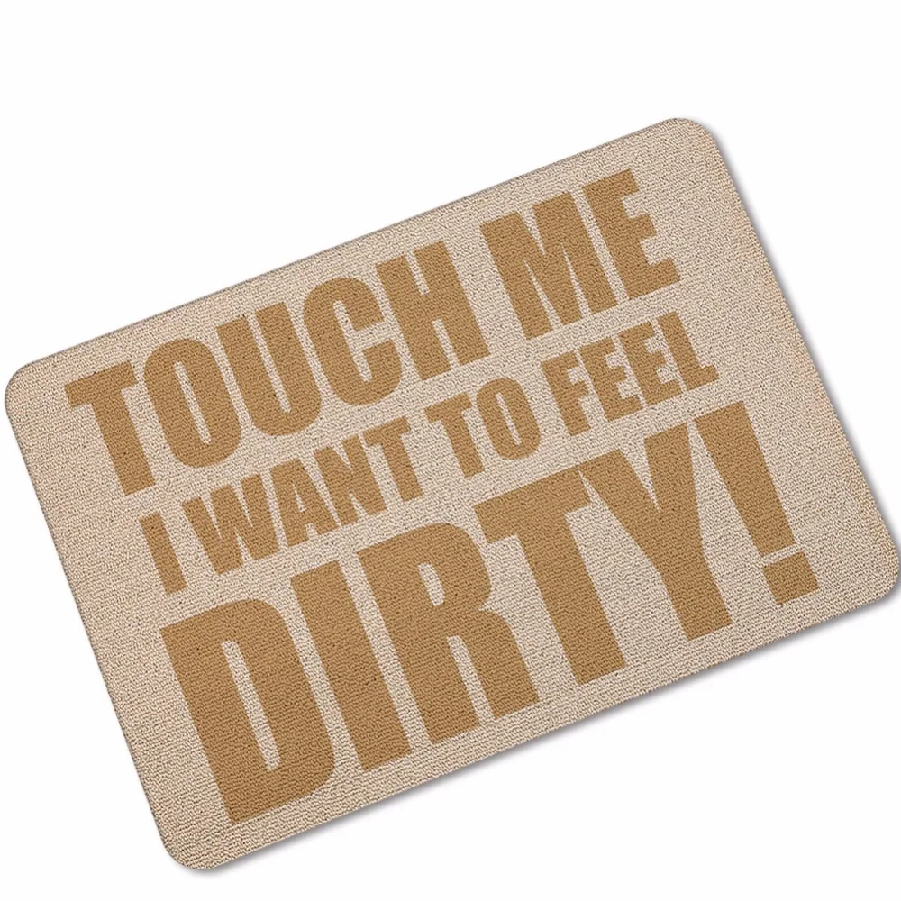 Drop ship Touch me I want to feel Dirty Floor Rugs Thin Rubber