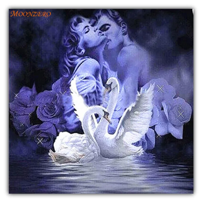 

5D painting companion DIY diamond embroidery cute swan painting cross stitch rhinestone full wall stickers home decoration mosai